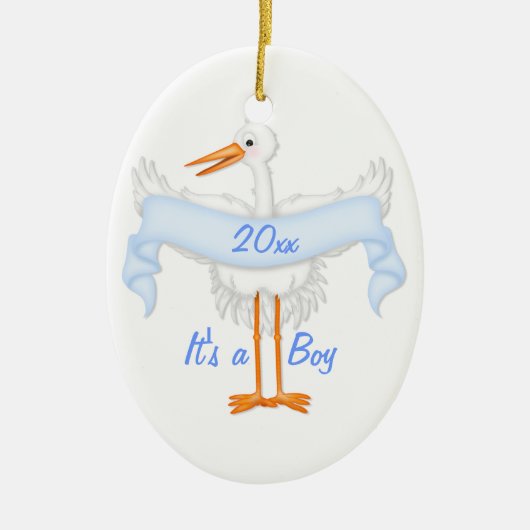 Het is een Lijst  Stork Ornament (Voorkant)