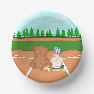 Het is een Lil'Slugger Boy's Baseball Baby shower Papieren Kommen