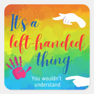 Het is een linker-handed Ding Sticker