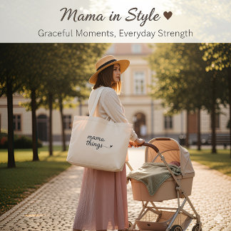 „Het is een mama-ding” boodschappentas — Cute Mini Grote Tote Bag