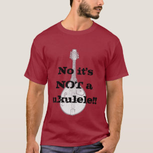 Het is een mandolin, geen ukulele shirt