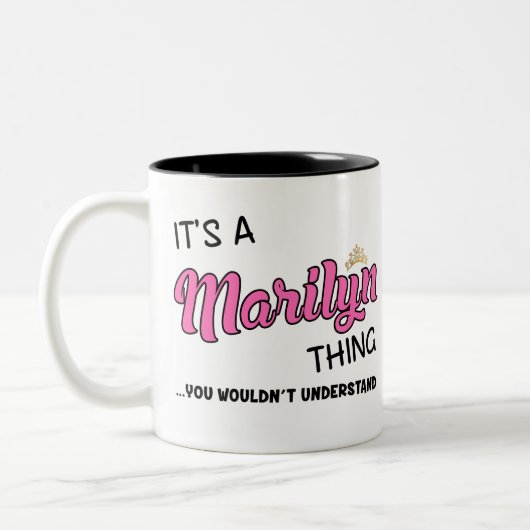 Het is een Marilyn ding dat je niet zou begrijpen Tweekleurige Koffiemok (Links)