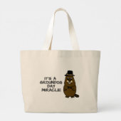 Het is een marmotdag wonder grote tote bag (Achterkant)