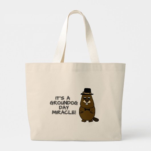 Het is een marmotdag wonder grote tote bag (Achterkant)