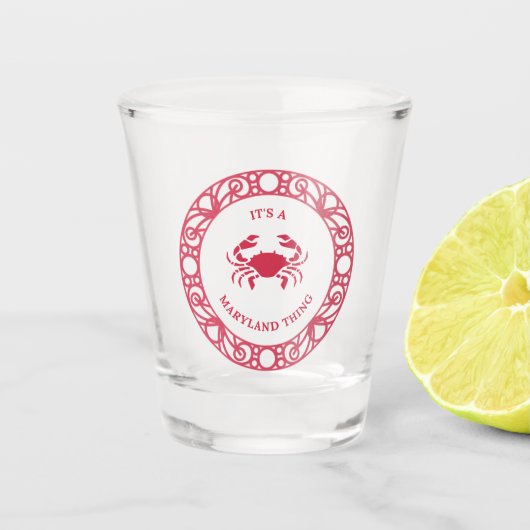 HET IS EEN MARYLAND DING (KRABBEN) SHOT GLAS (Voorkant)