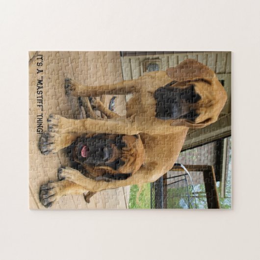 Het is een "Mastiff" ding! Engelse Mastiff-hondenp Legpuzzel (Horizontaal)