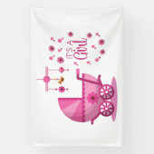 Het is een meisje 4x6 vinyl banner (Verticaal)