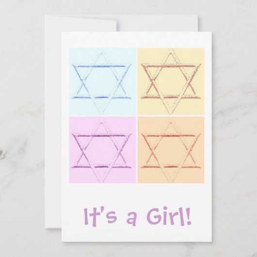 Het is een meisje. aankondiging (Voorkant)