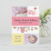 Het is een meisje - Aankondiging geboorte (Staand voorkant)