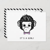Het is een meisje. aankondigingskaart (Voorkant / Achterkant)