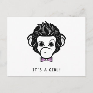 Het is een meisje. aankondigingskaart