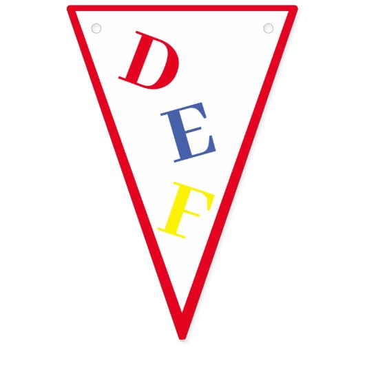 Het is een meisje ABC primaire kleuren bunting ban Vlaggetjes (Tweede vlag)