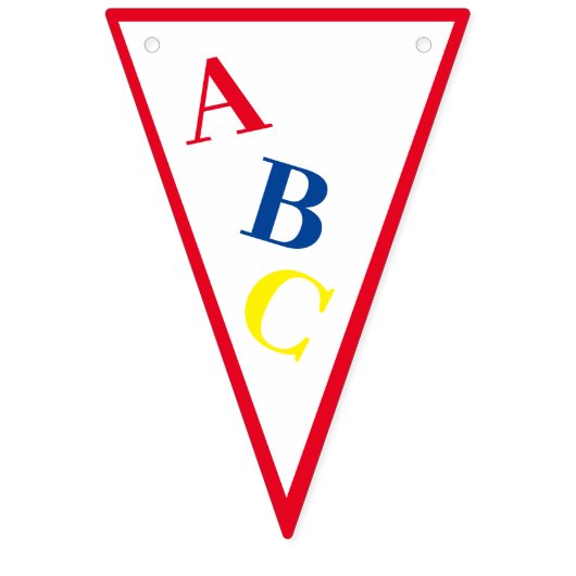 Het is een meisje ABC primaire kleuren bunting ban Vlaggetjes (Eerste vlag)