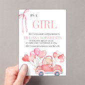 Het is een meisje! acryl uitnodigingen (Insitu (Draagbaar))