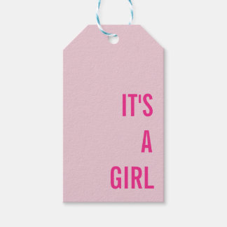 Het is een Meisje Baby Borrel Cadeaulabel