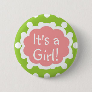 Het is een meisje! Baby Gril Button