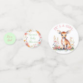 Het is een meisje Baby herten thema Baby shower Confetti (Voorkanten)