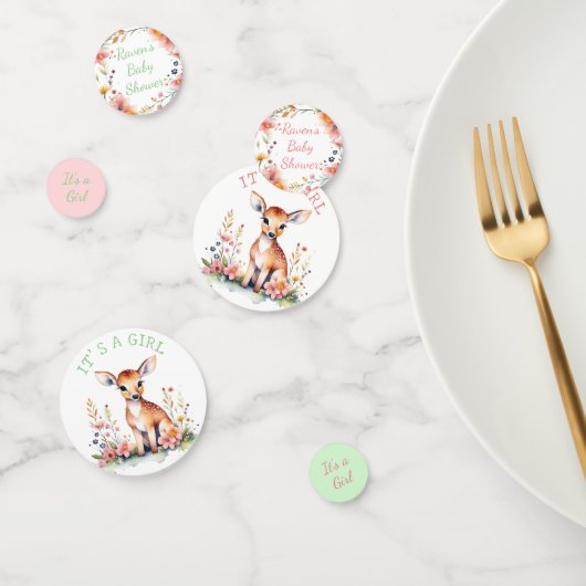 Het is een meisje Baby herten thema Baby shower Confetti (Groep)