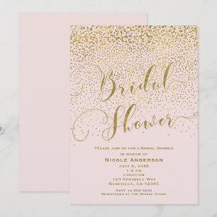 Het is een Meisje Baby shower Blush Roze & Gouden Kaart