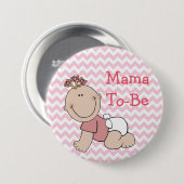 "Het is een meisje" Baby shower Button (Voorkant /achterkant)