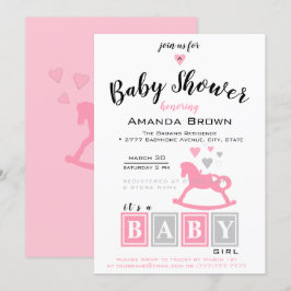Het is een meisje Baby shower Kaart