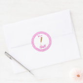 'Het is een meisje' Baby shower Ronde Sticker (Envelop)