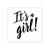 Het is een meisje Baby shower Rubberstempel (Afrduk)
