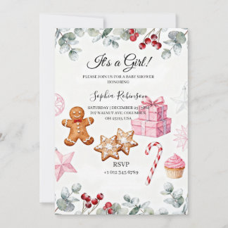Het is een Meisje Baby Shower Uitnodiging