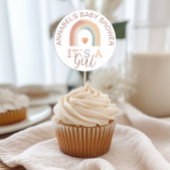 Het is een meisje Boho Rainbow Baby shower Sticker