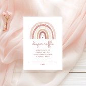 Het is een meisje Boho Rainbow Diaper Raffle Informatiekaartje