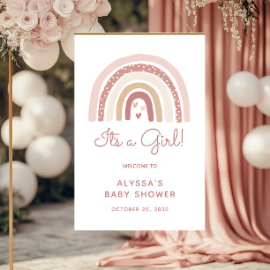 Het Is Een Meisje Boho Regenboog Baby Shower Welko Poster