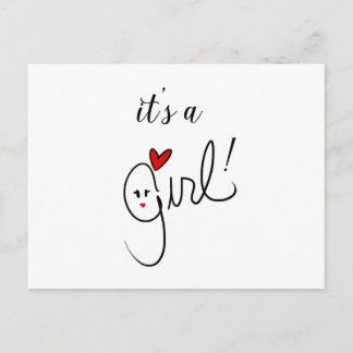 Het is een meisje Briefkaart
