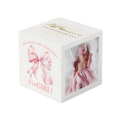 Het is een meisje cadeau foto kubus (Voorkant hoekig)