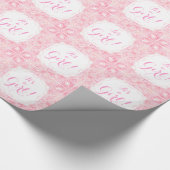 "Het is een meisje!" Cadeau inpakpapier (Hoek)