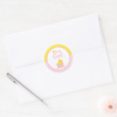 Het is een meisje chick Baby shower Ronde Sticker (Envelop)