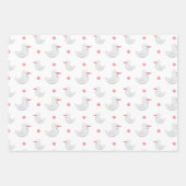Het is een meisje: Cute Duck Pattern Inpakpapier Vel (Voorkant 2)