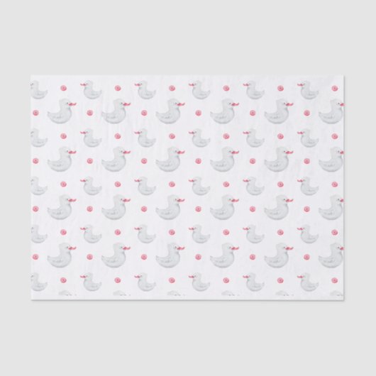 Het is een meisje: Cute Duck Pattern Tissuepapier (Voorkant)