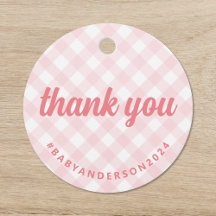 Het is een meisje dank je Gingham Baby shower