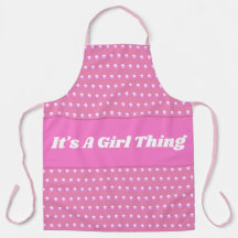 Het is een meisje ding roze heldere polka stippen 