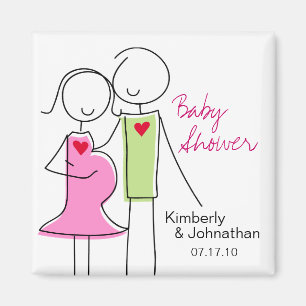 Het is een meisje, gecodeerde Baby shower Magnet F Magneet