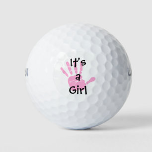 Het is een meisje golfballen