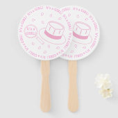 Het is een meisje! handwaaier (Voorkant en achterkant)
