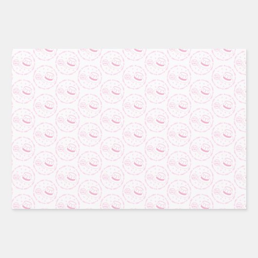 Het is een meisje! inpakpapier vel (Voorkant)