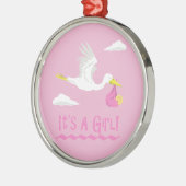 Het is een meisje! keramisch ornament (Links)