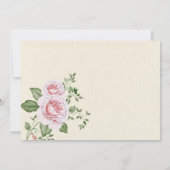 Het is een meisje koets en rozen baby shower kaart (Achterkant)