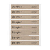 Het is een meisje Kraft stijl trendy script (Vel)