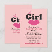 Het is een meisje lips-Baby shower Kaart (Voorkant / Achterkant)