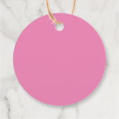 Het is een meisje! Moderne roze aankondiging Baby Bedankjes Labels (Achterkant)