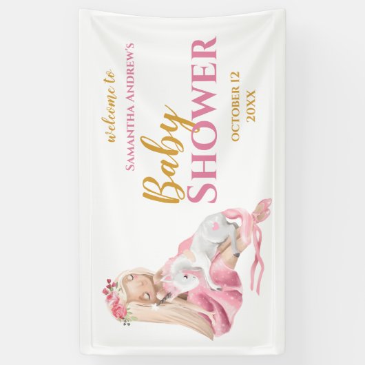 Het is een meisje mooi Ballerina Baby shower Spandoek (Verticaal)