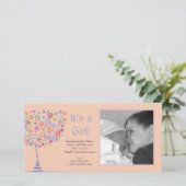 Het is een meisje Nieuwe Baby Aankondiging Gift Ph (Staand voorkant)